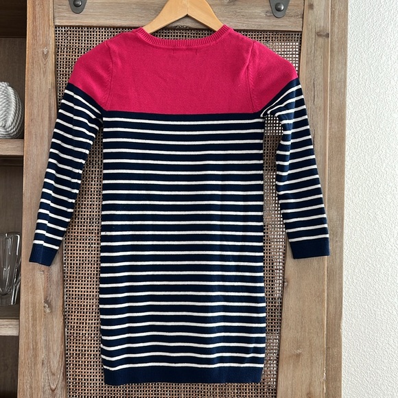 📫BUY 2 for $20📫 GAP Kids Sweater dress Striped Navy Blue/Pink size M 8-9 - Picture 3 of 6